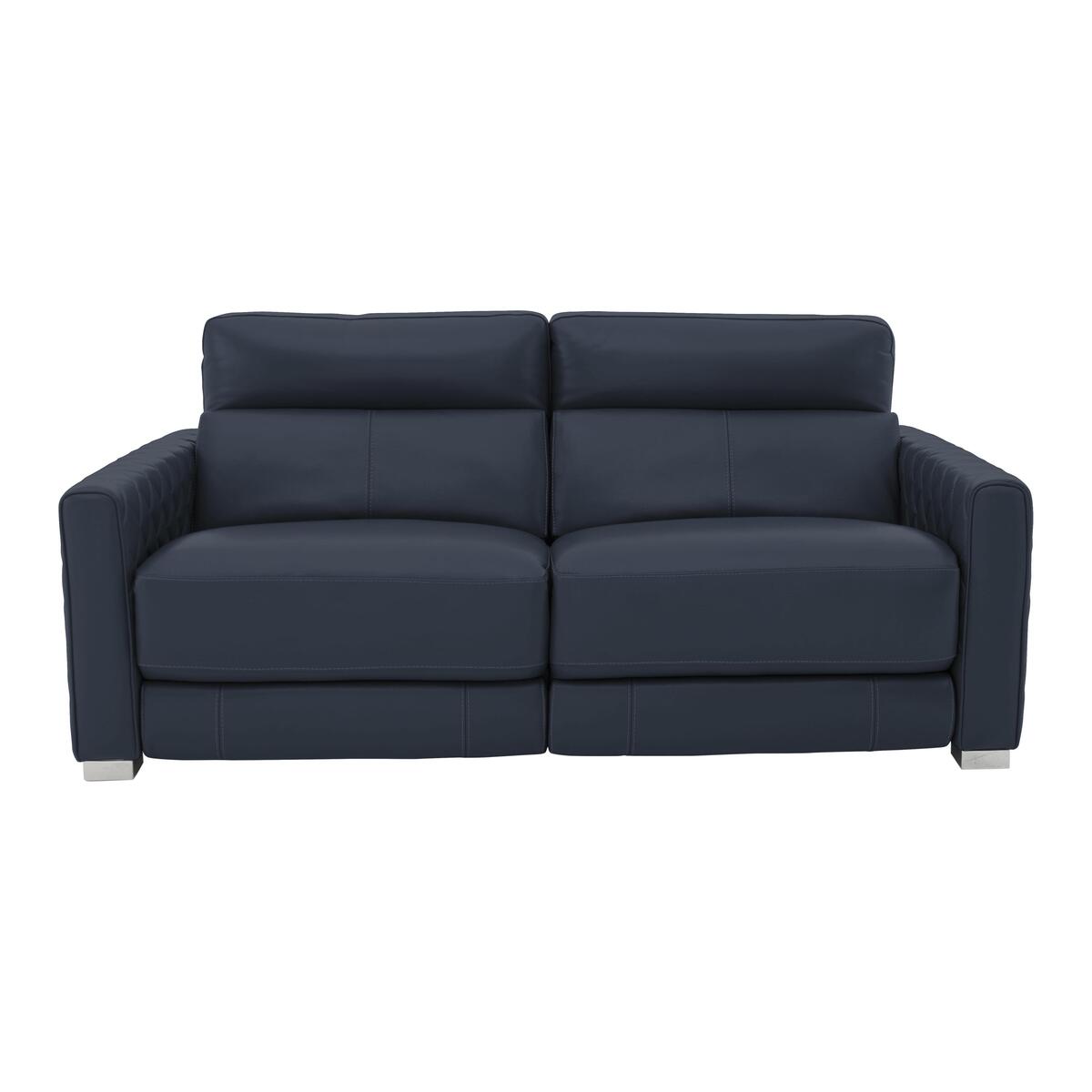 Vesper 3 Seater Leather Power Sofa with Power Headrests - Blue- World of Leather – image 1