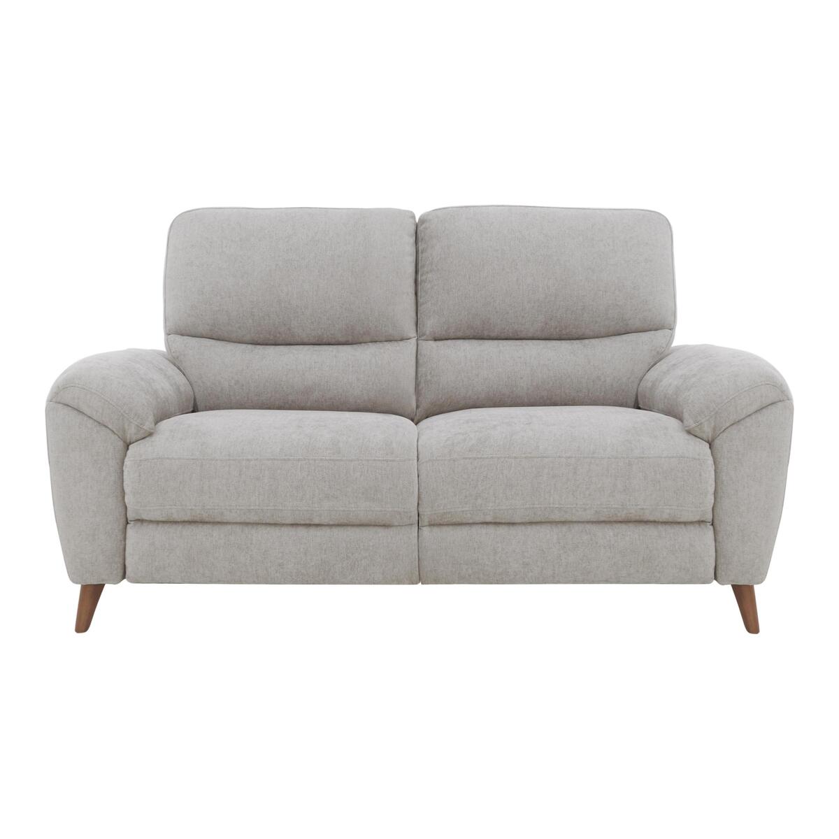 Silverstone 2 Seater Fabric Power Recliner Sofa - Silver