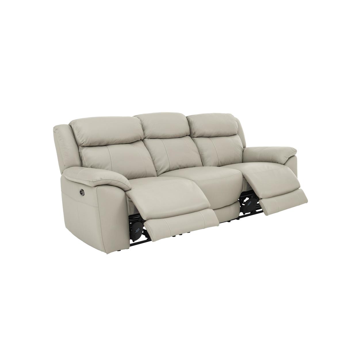 World of Leather - Bounce 3 Seater Leather Manual Recliner Sofa - Black – image 3