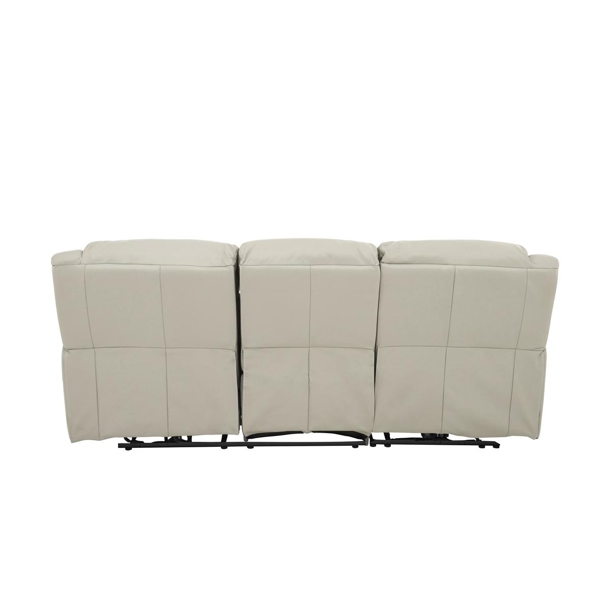 World of Leather - Bounce 3 Seater Leather Manual Recliner Sofa - Black – image 5