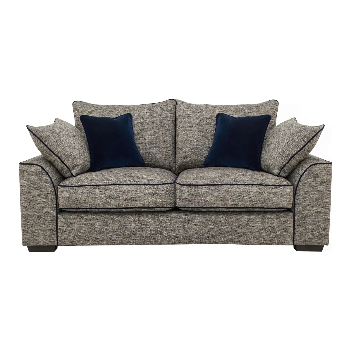 Collins and Hayes - Jarvis Medium Fabric Sofa with Piping - Grey – image 1