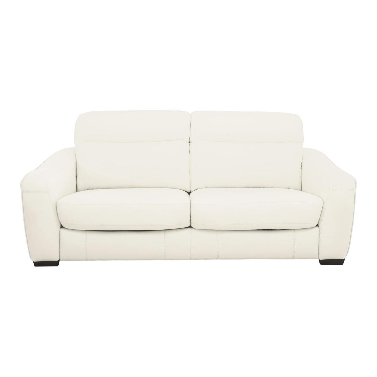 Cressida 3 Seater Leather Sofa Bed - White- World of Leather – image 1