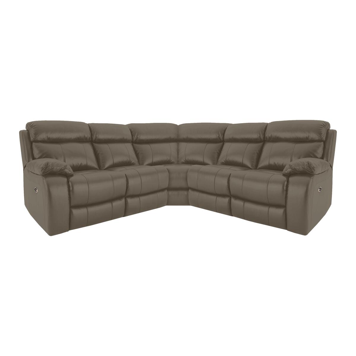 Moreno SD Leather Manual Recliner Corner Sofa