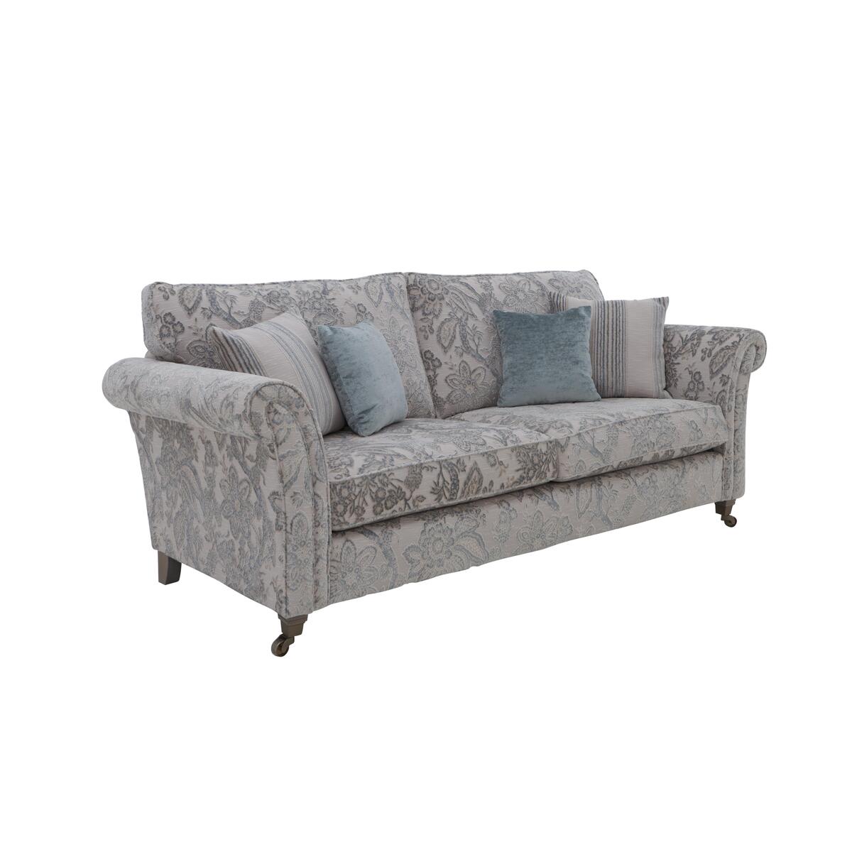 Ayda 4 Seater Classic Back Fabric Sofa - Grey – image 6