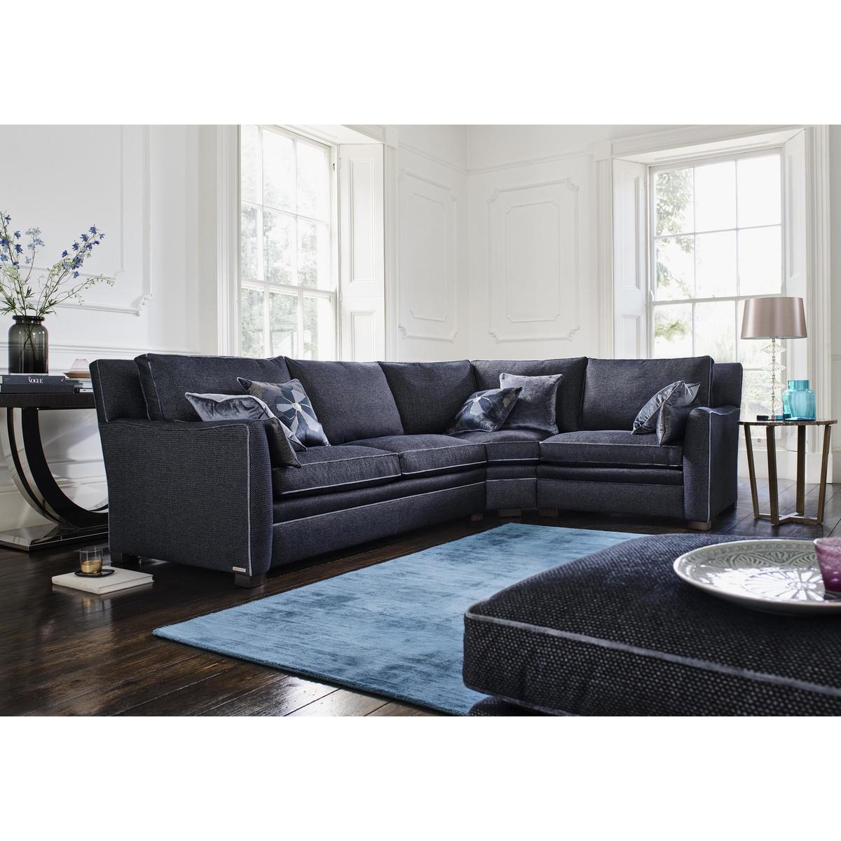 Duresta - The Prestige Collection Bayswater Fabric Corner Sofa - Blue – image 3
