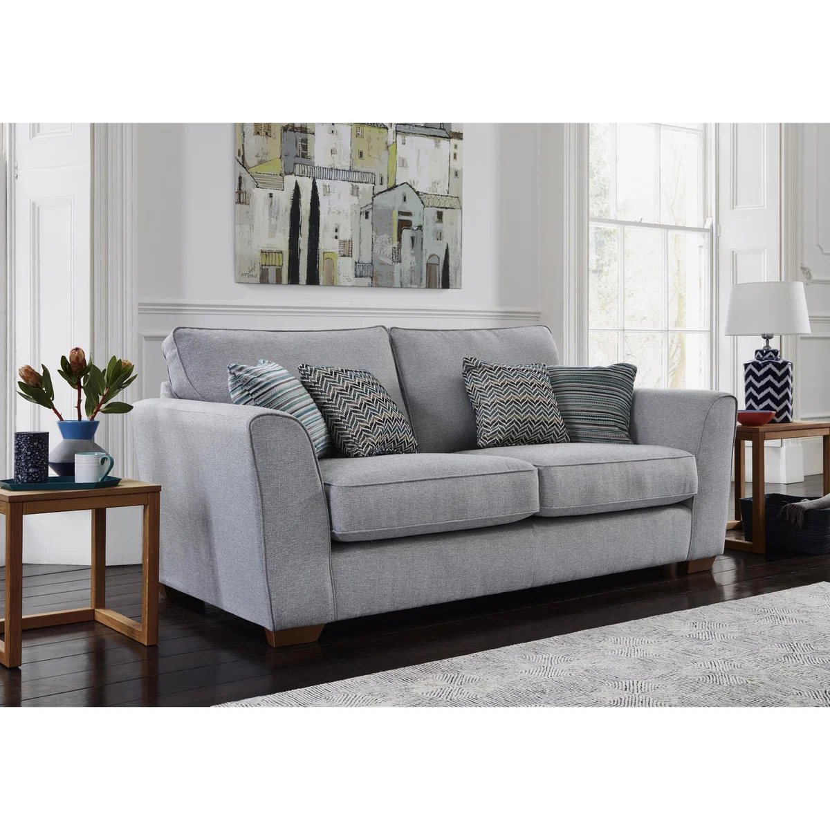 High Street Oxford Street 4 Seater Fabric Sofa - Beige - By Furniture Village – image 2
