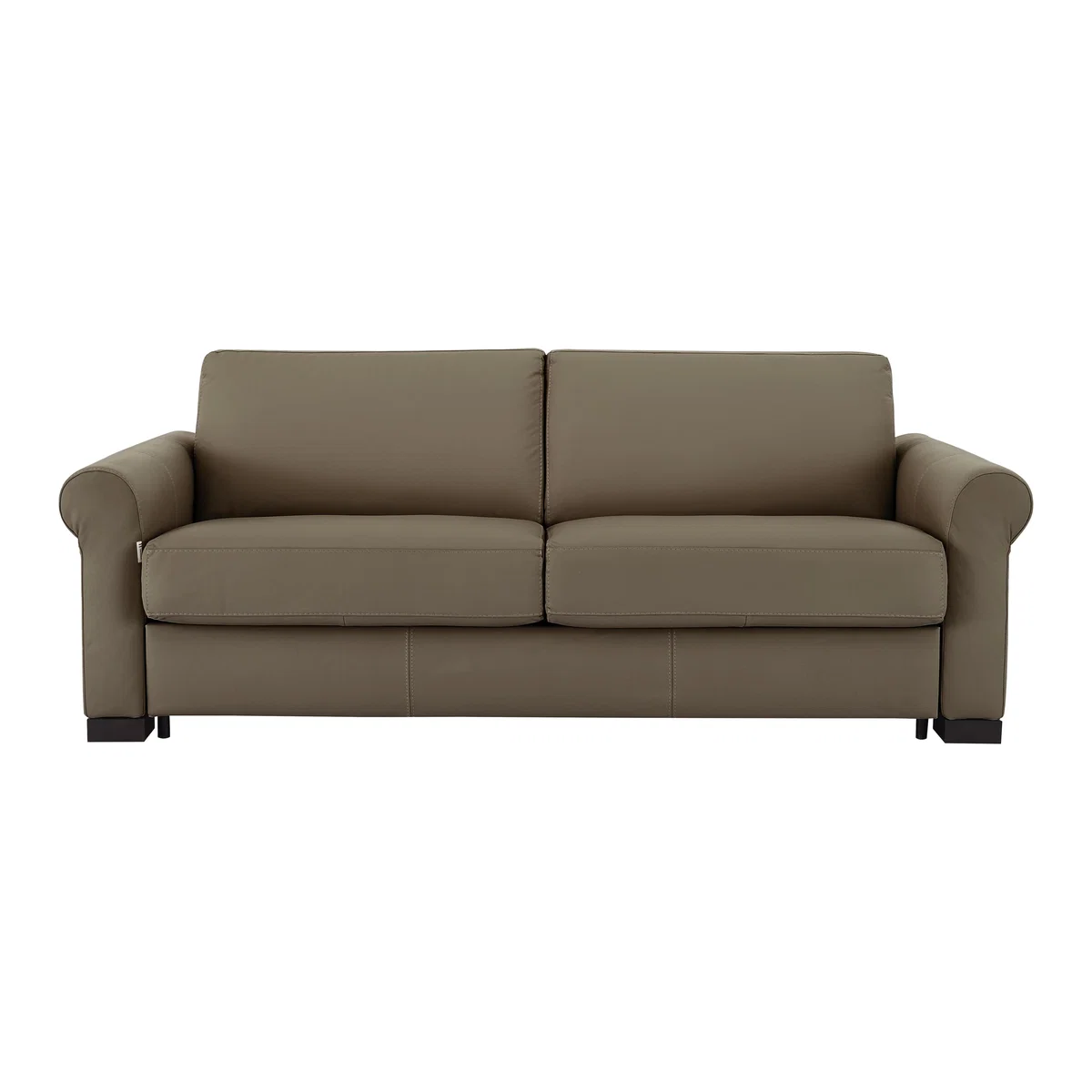 Nicoletti - Alcova 3 Seater Leather Sofa Bed with Scroll Arms - Beige – image 1