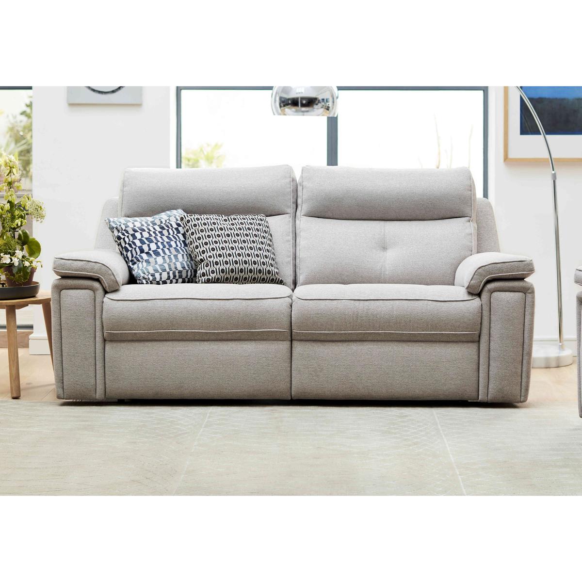 G Plan - Hannington 3 Seater Fabric Manual Recliner Sofa - Grey – image 2