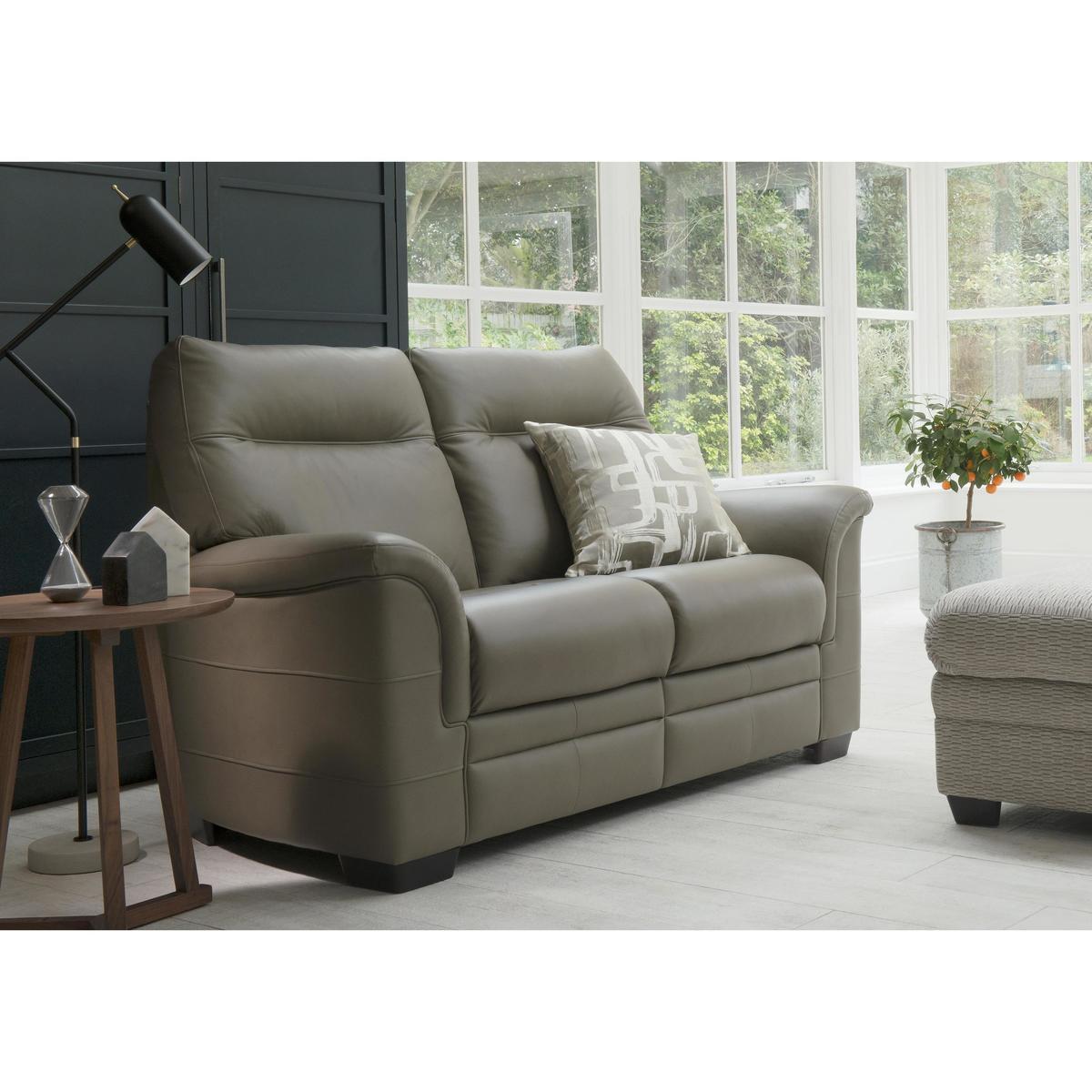Parker Knoll - Hudson 2 Seater Leather Manual Recliner Sofa - Beige – image 3