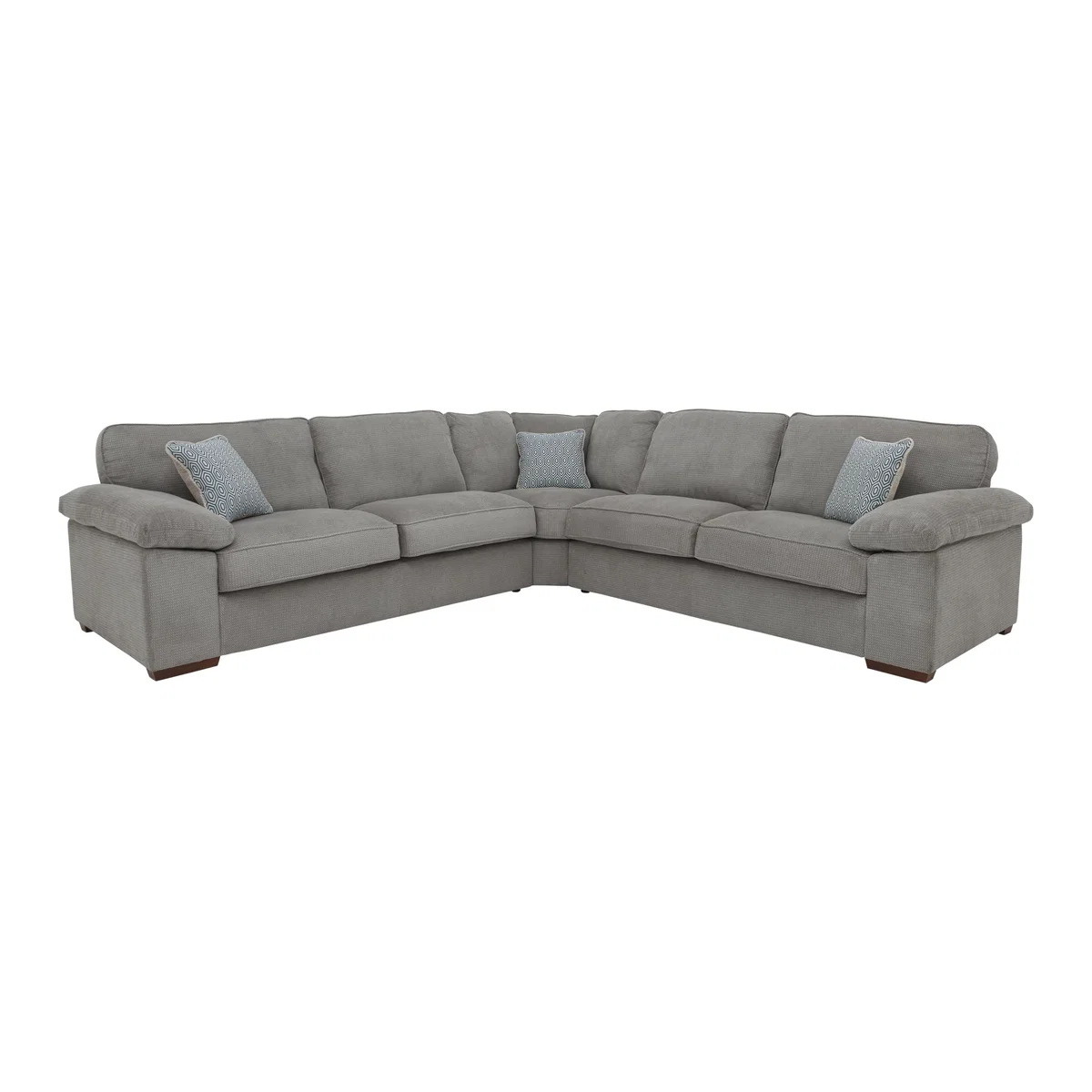Home Large Fabric Corner Sofa - Mink – image 1