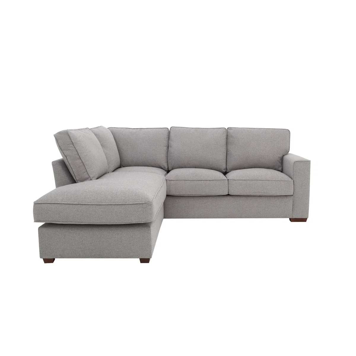 Comfi Fabric Classic Back Corner Sofa with Chaise End Sofa Bed - Grey - By Furniture Village – image 3