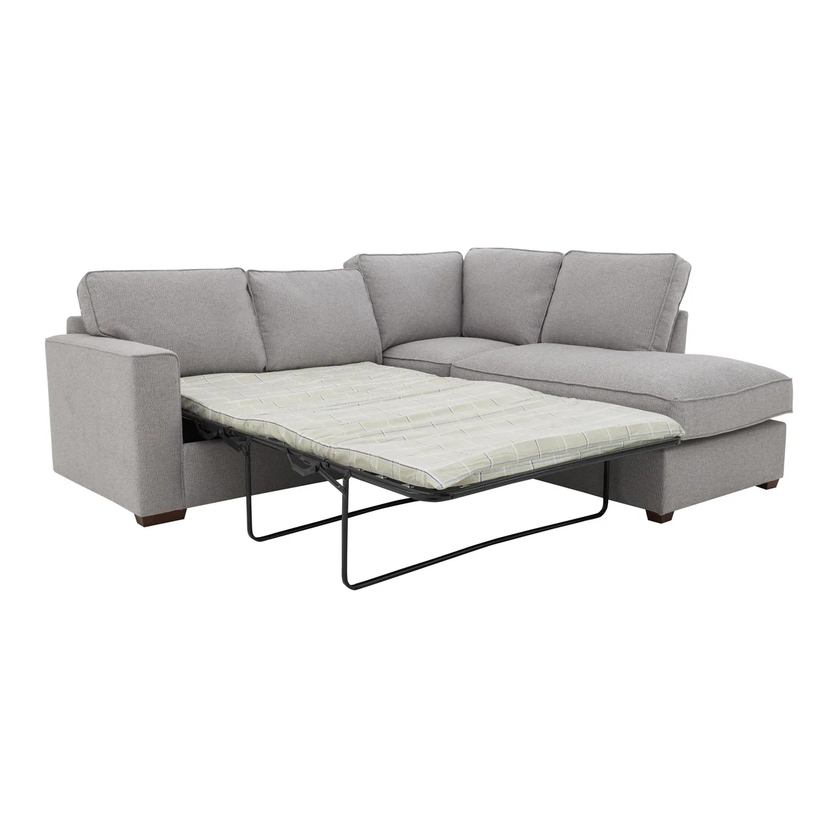 Comfi Fabric Classic Back Corner Sofa with Chaise End Sofa Bed - Grey - By Furniture Village – image 2
