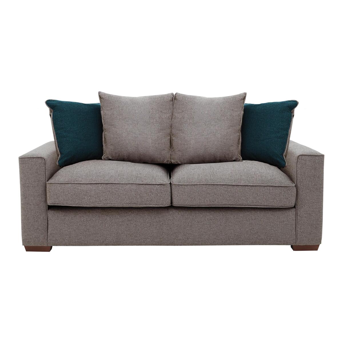 Comfi 2 Seater Pillow Back Fabric Sofa - Grey – image 1