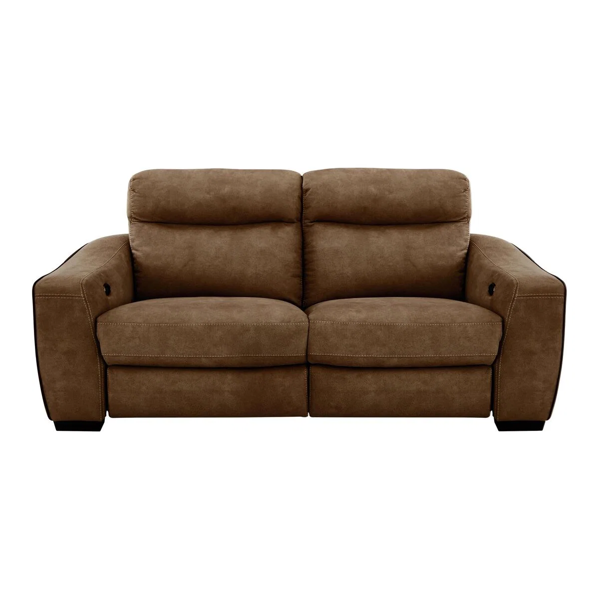 Cressida 3 Seater Fabric Recliner Sofa - Brown