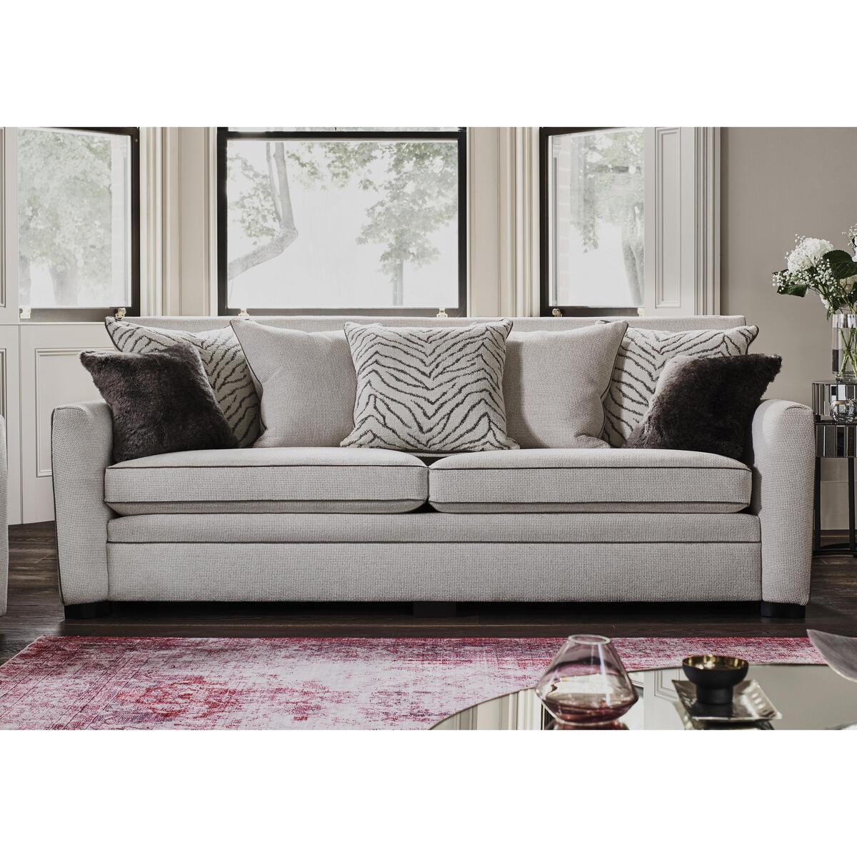 Duresta - The Prestige Collection Bayswater 4 Seater Fabric Pillow Back Sofa - Silver – image 2