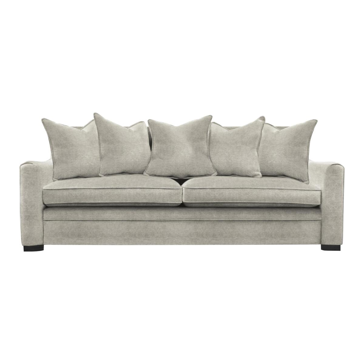 Duresta - The Prestige Collection Bayswater 4 Seater Fabric Pillow Back Sofa - Silver – image 1