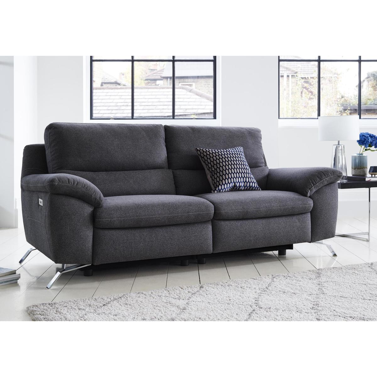 Apulia 3 Seater Fabric Power Recliner Sofa - By Furniture Village – image 4