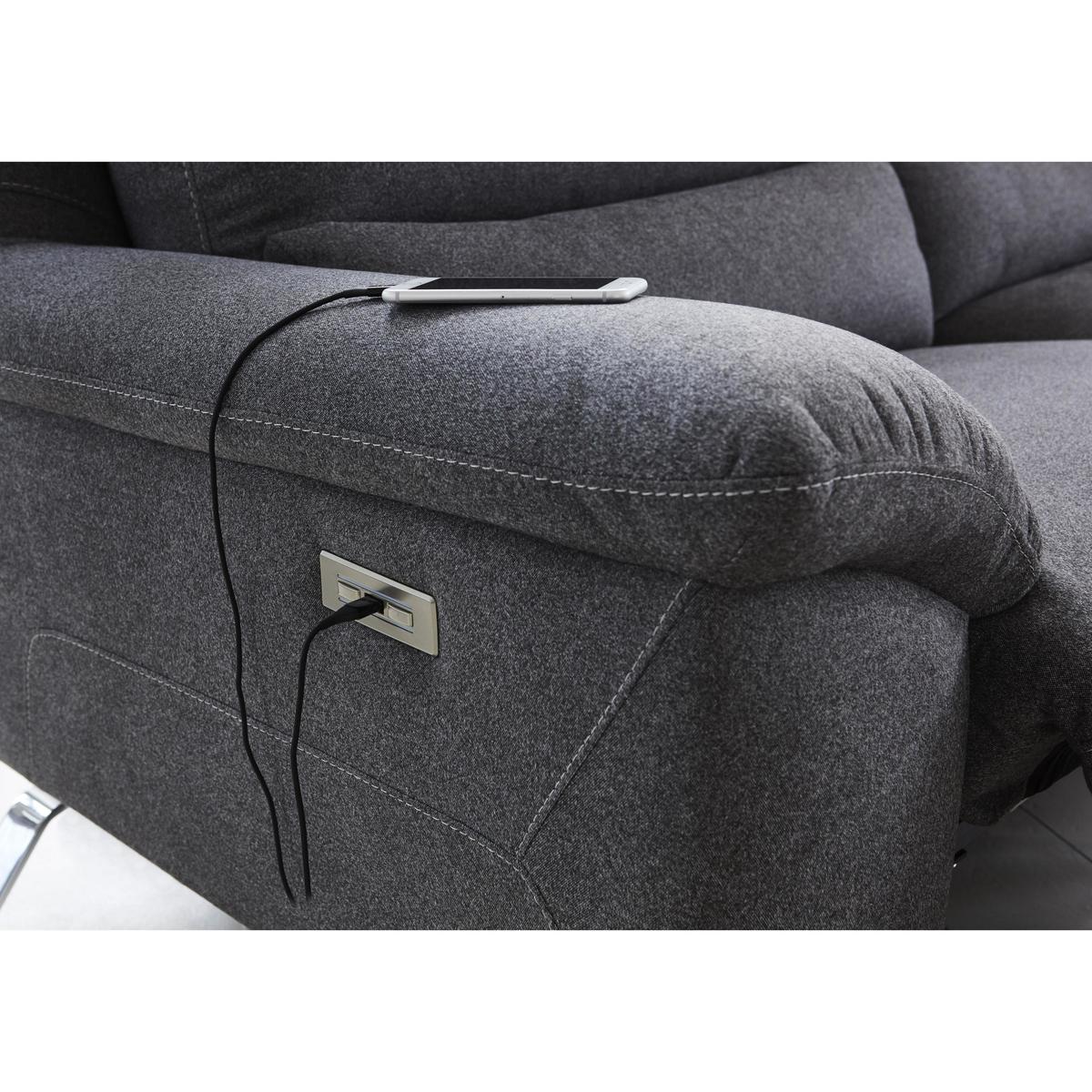 Apulia 3 Seater Fabric Power Recliner Sofa - By Furniture Village – image 5