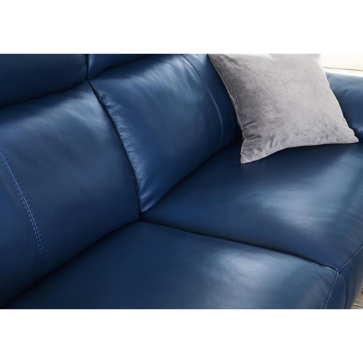 Starlight Express 2 Seater Leather Recliner Sofa with Power Headrests - Blue- World of Leather – image 6