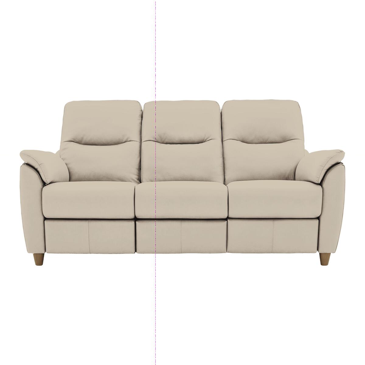 G Plan - Spencer 3 Seater Leather Sofa - Beige
