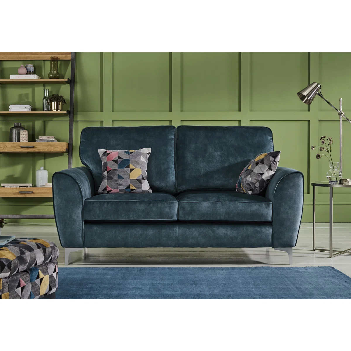 Isla 2 Seater Classic Back Fabric Sofa - Green – image 2