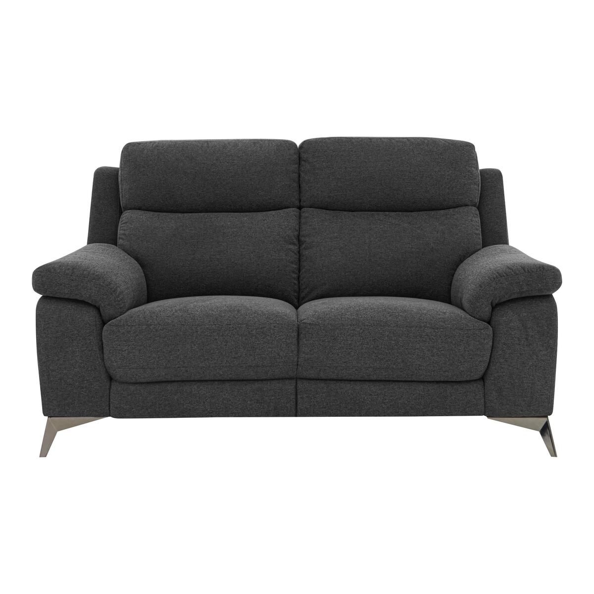 Missouri 2 Seater Fabric Sofa - Black