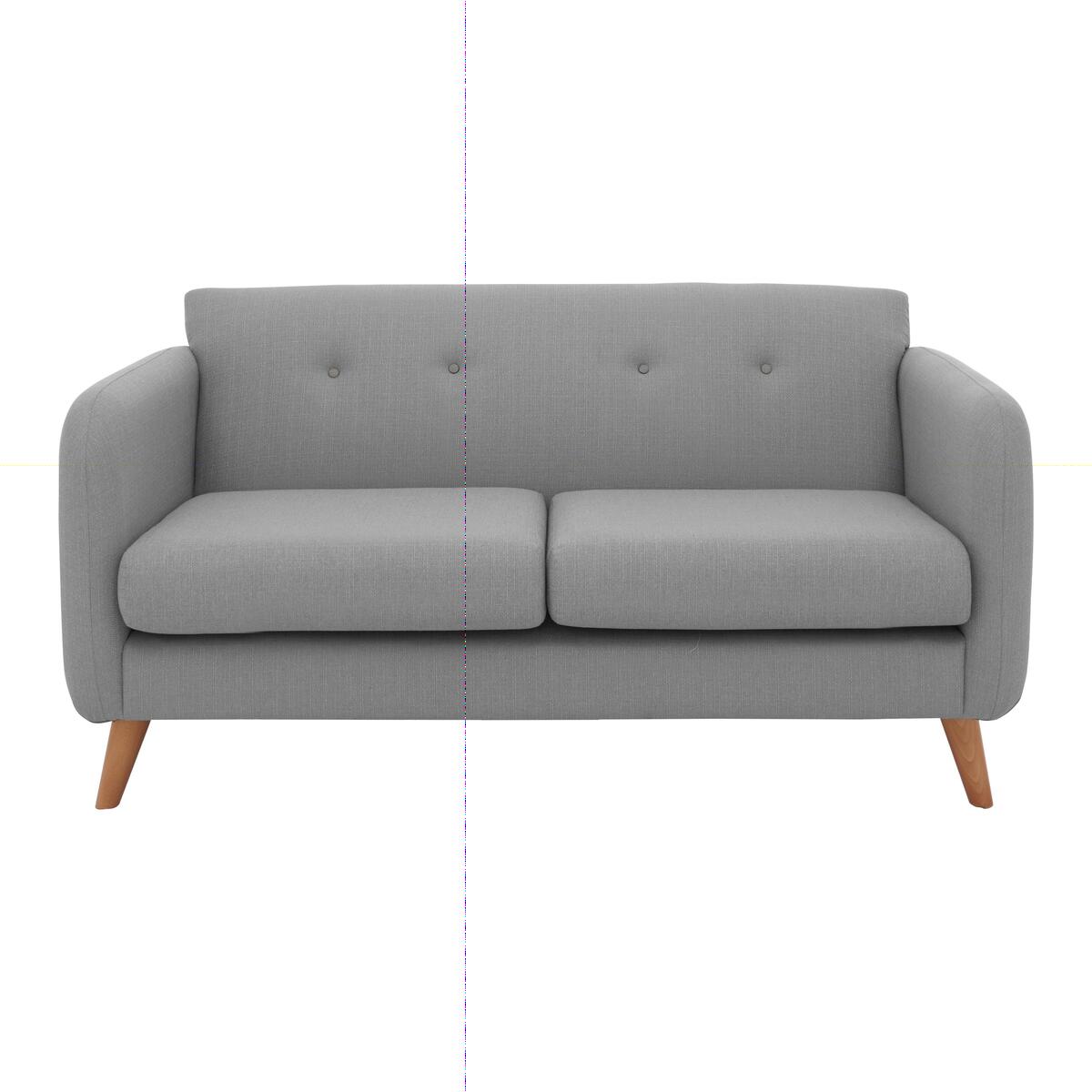 Garrison Lane 2 Seater Fabric Sofa - Silver – image 1