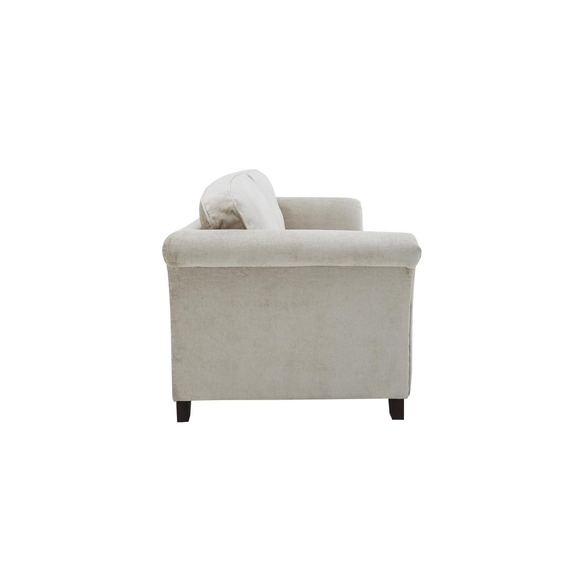 Holly 3 Seater Classic Back Fabric Sofa with studs - Cream - By Furniture Village – image 3