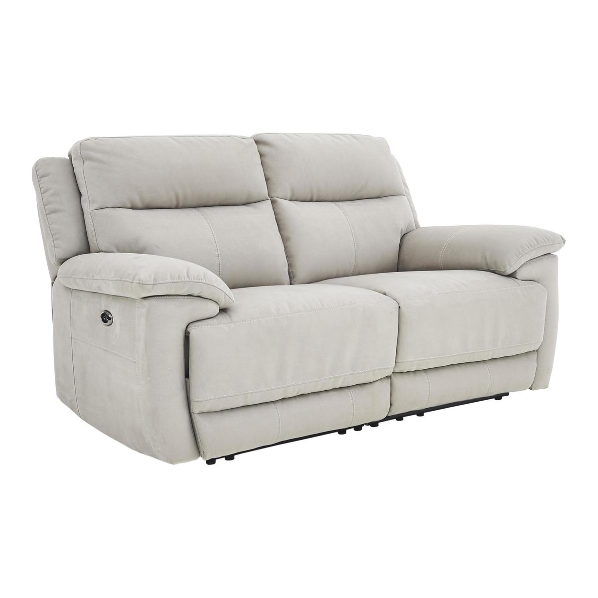 Touch 2 Seater Fabric Manual Recliner Sofa - Grey - By Furniture Village – image 1