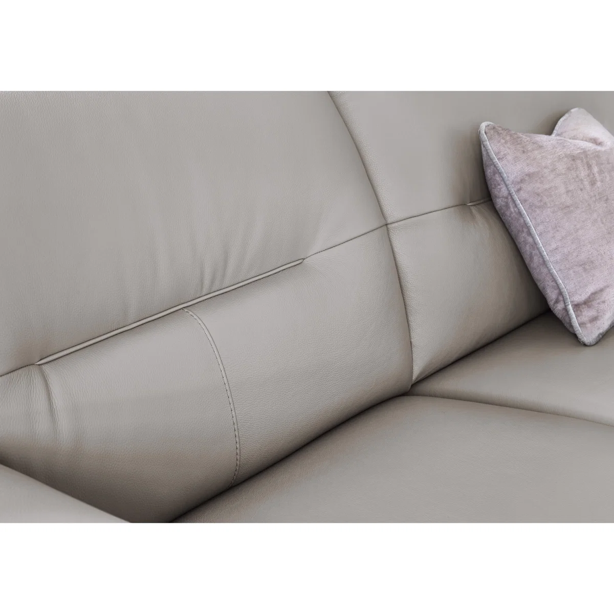 Serento Leather 3 Seater Sofa - Grey – image 4