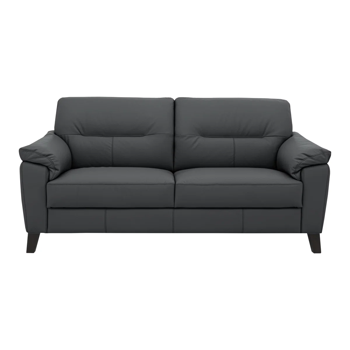 Serento Leather 3 Seater Sofa - Grey – image 1