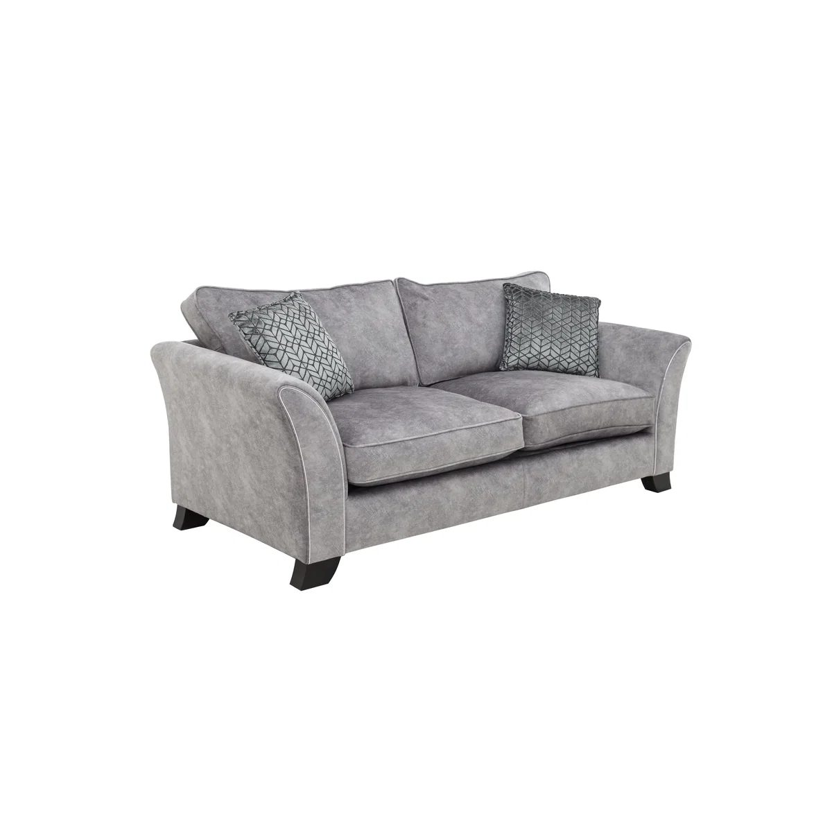Amora 4 Seater Fabric Classic Back Sofa - Cream – image 4