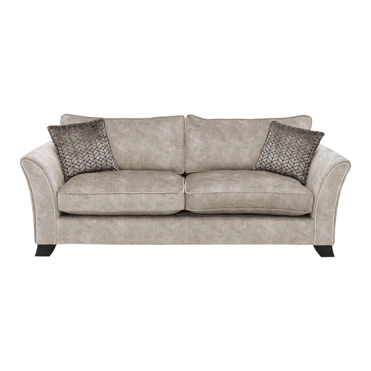 Amora 4 Seater Fabric Classic Back Sofa - Cream – image 1