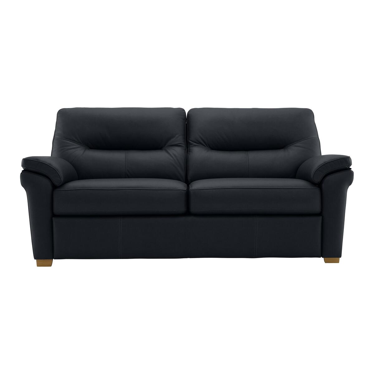 G Plan - Seattle 3 Seater Leather Sofa With Feet – image 1
