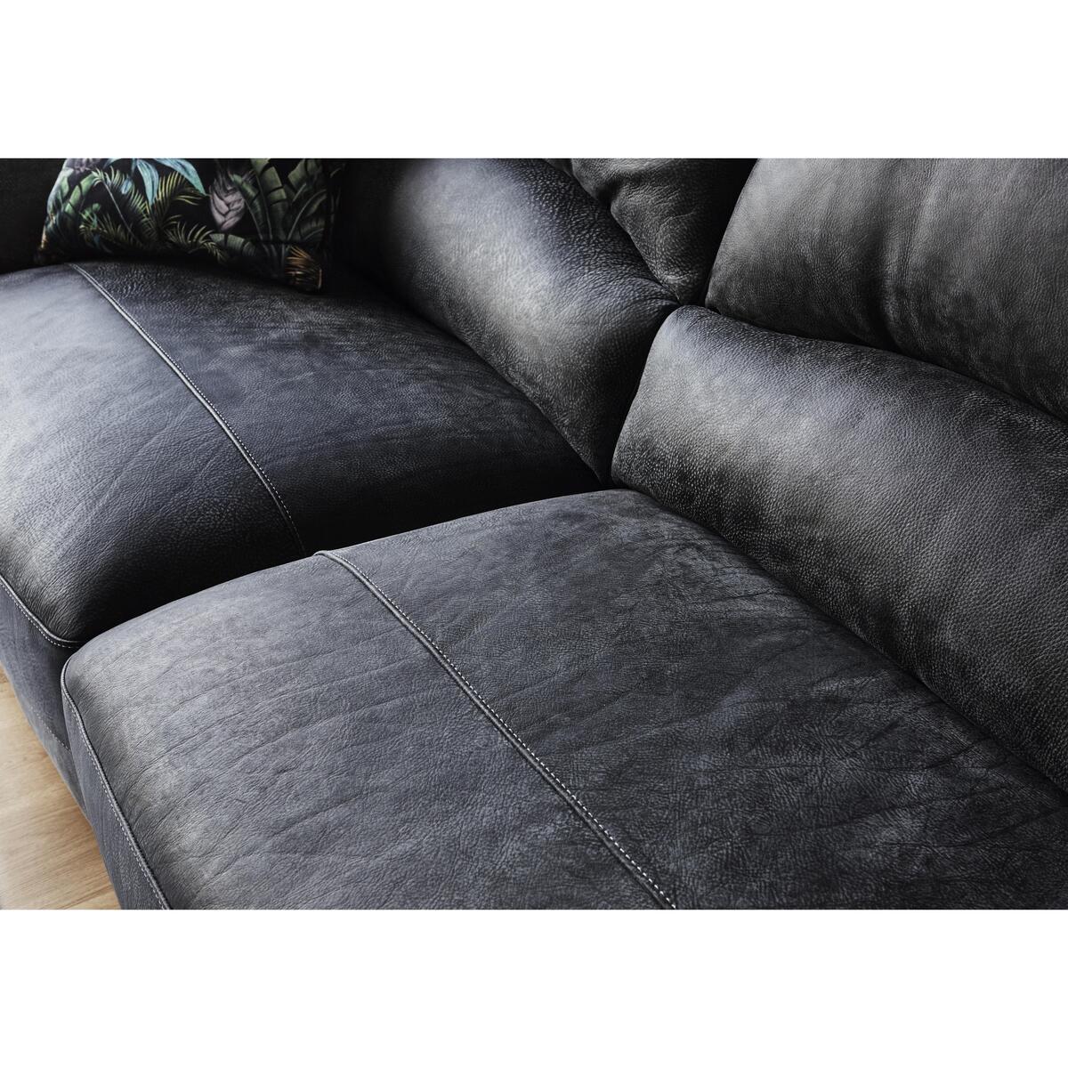 Castella 3 Seater Leather Sofa - Grey – image 3