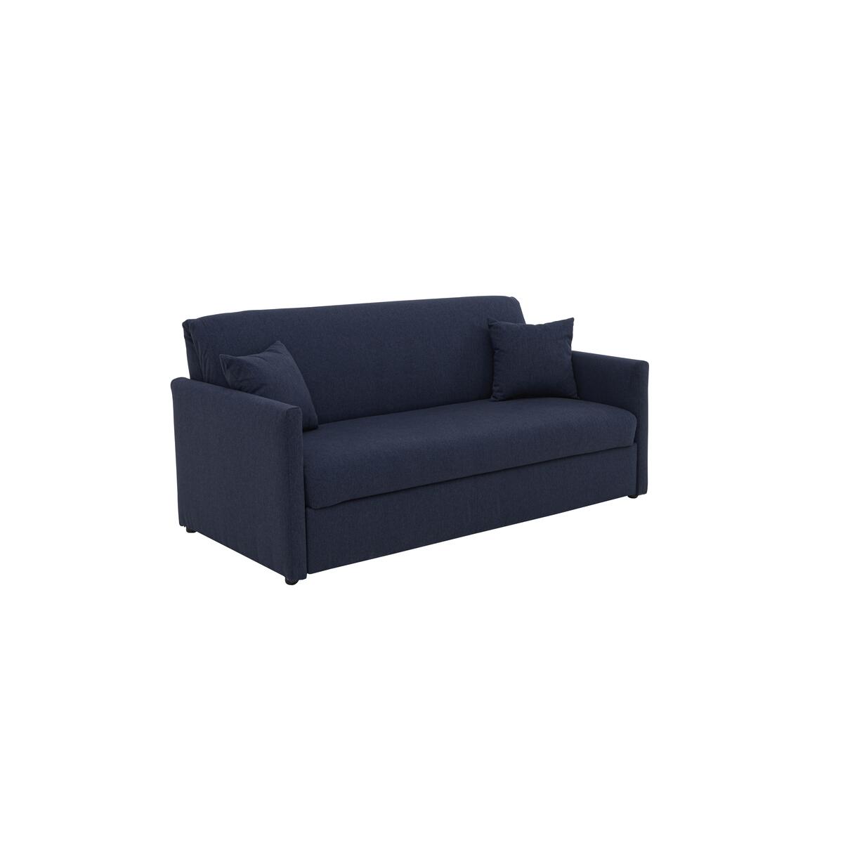 Versatile 3 Seater Fabric Sofa Bed with Slim Arms - Brown – image 4