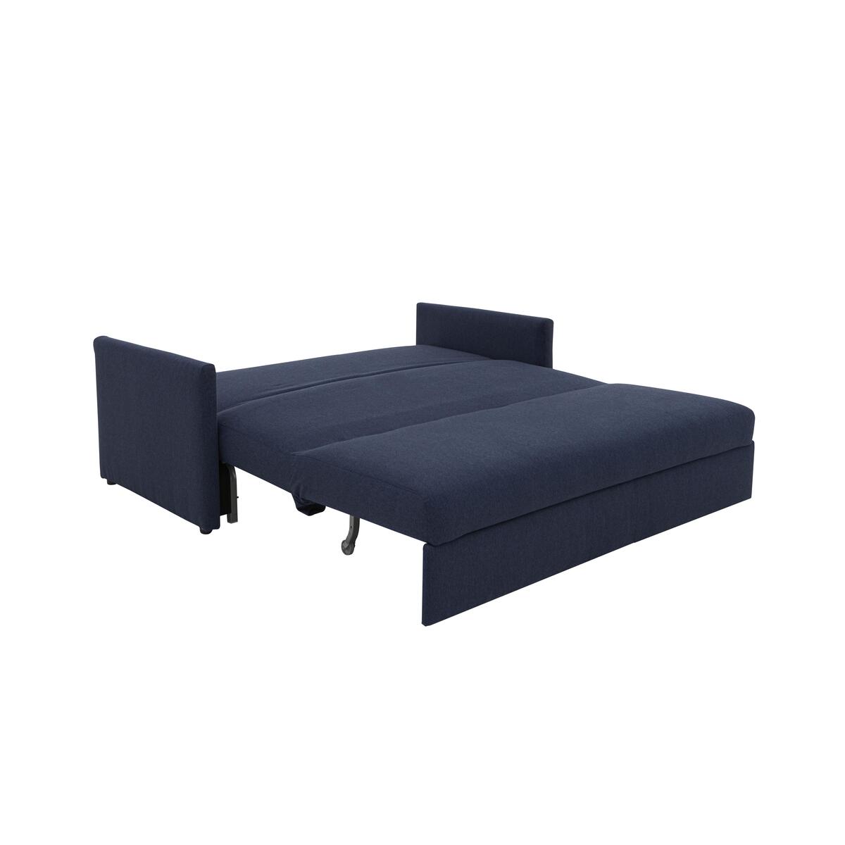 Versatile 3 Seater Fabric Sofa Bed with Slim Arms - Brown – image 5