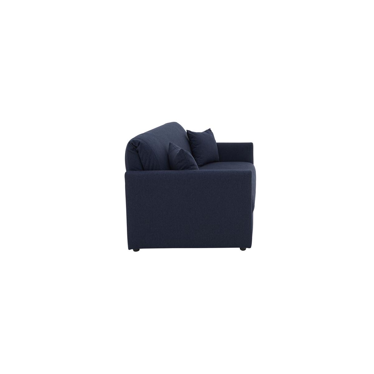 Versatile 3 Seater Fabric Sofa Bed with Slim Arms - Brown – image 6