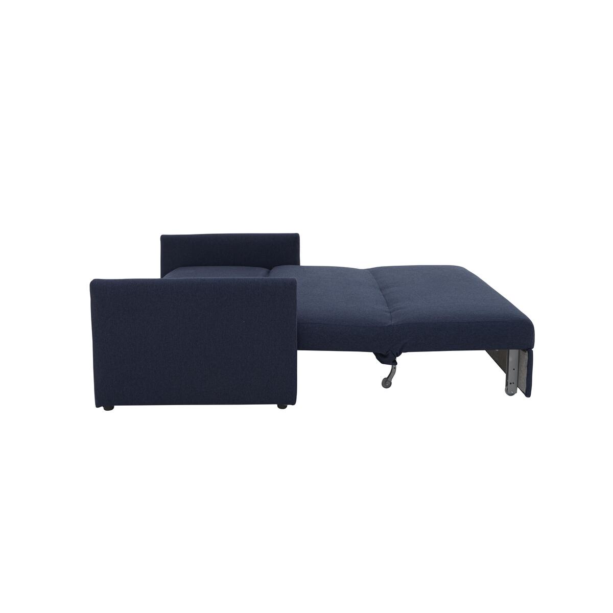 Versatile 3 Seater Fabric Sofa Bed with Slim Arms - Brown – image 7