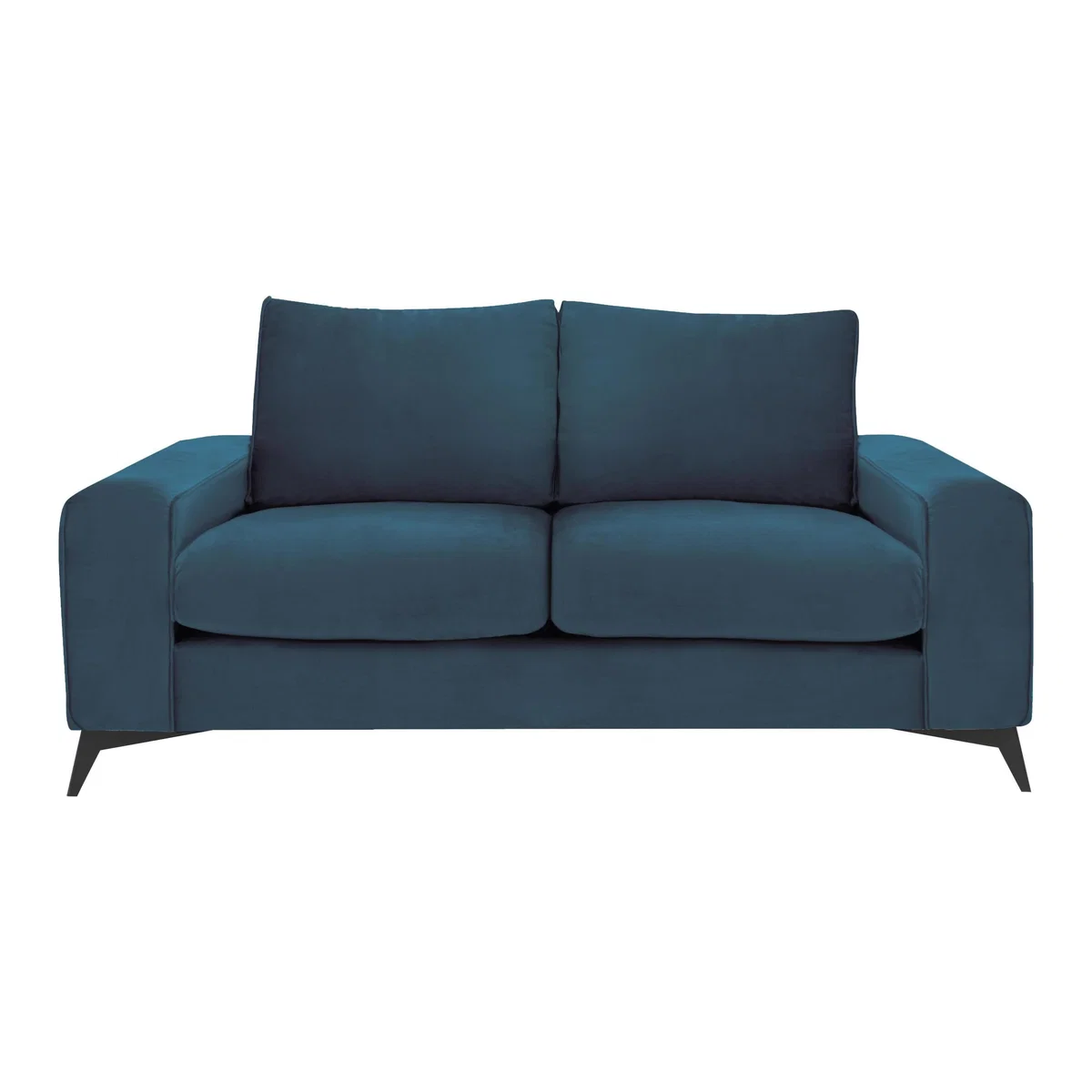 Chic 2 Seater Classic Back Fabric Sofa - Blue - By Furniture Village – image 1
