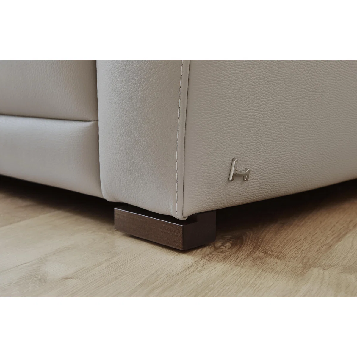 Nicoletti - Matera 3 Seater Leather Power Recliner Sofa with Pad Arms - Brown – image 7