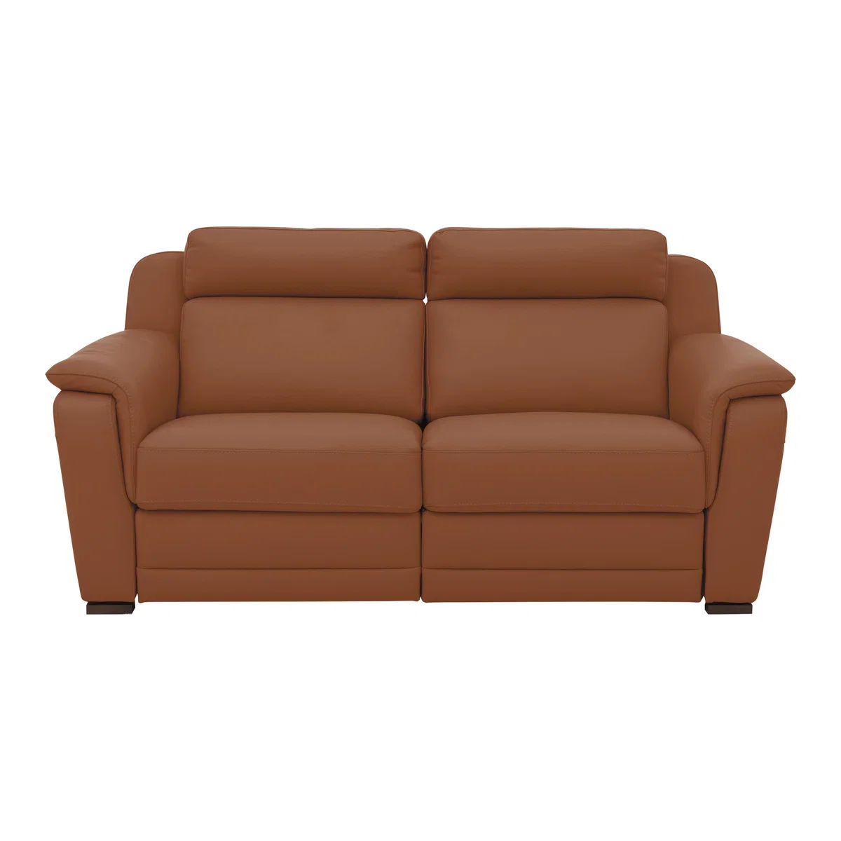 Nicoletti - Matera 3 Seater Leather Power Recliner Sofa with Pad Arms - Brown – image 1