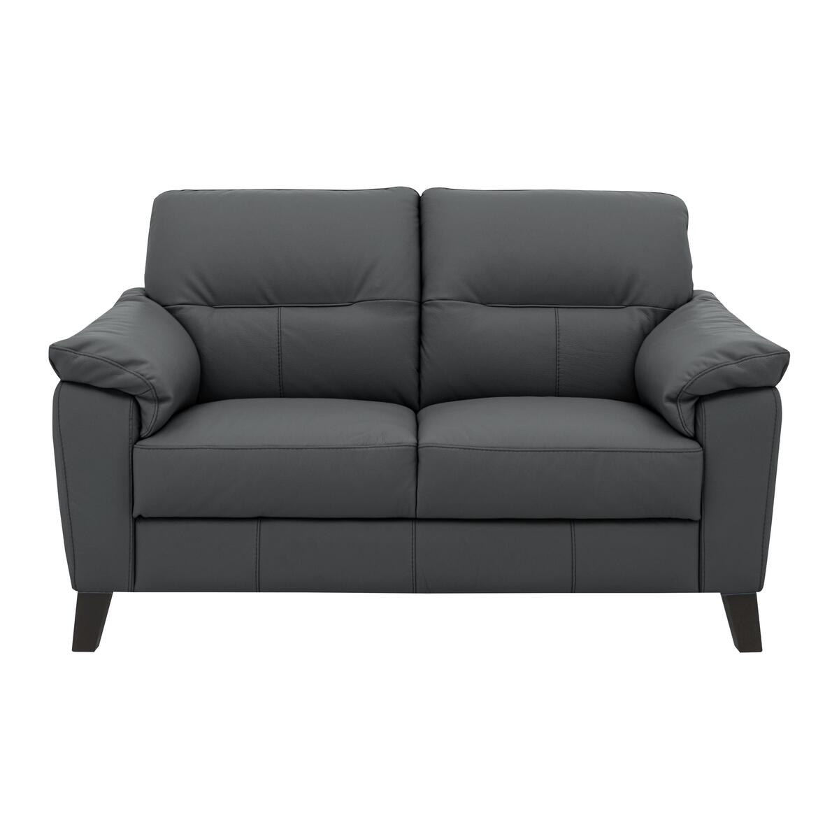 Serento Leather 2 Seater Sofa - Grey – image 1