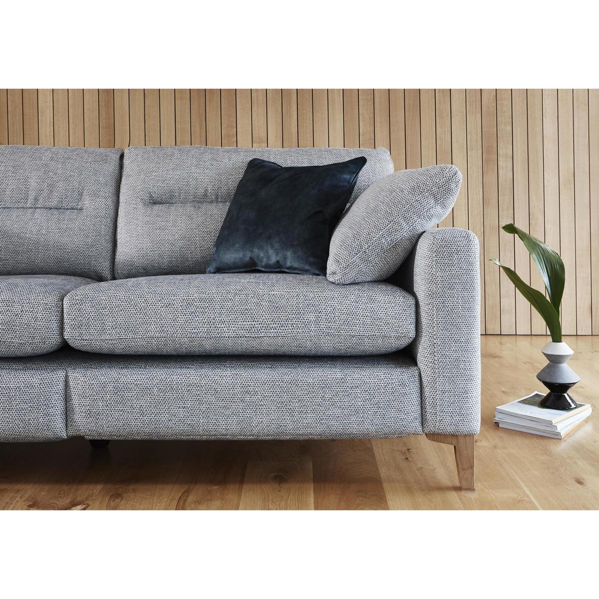 Uniqa 2 Seater Fabric Power Recliner Sofa - Beige - By Furniture Village – image 3