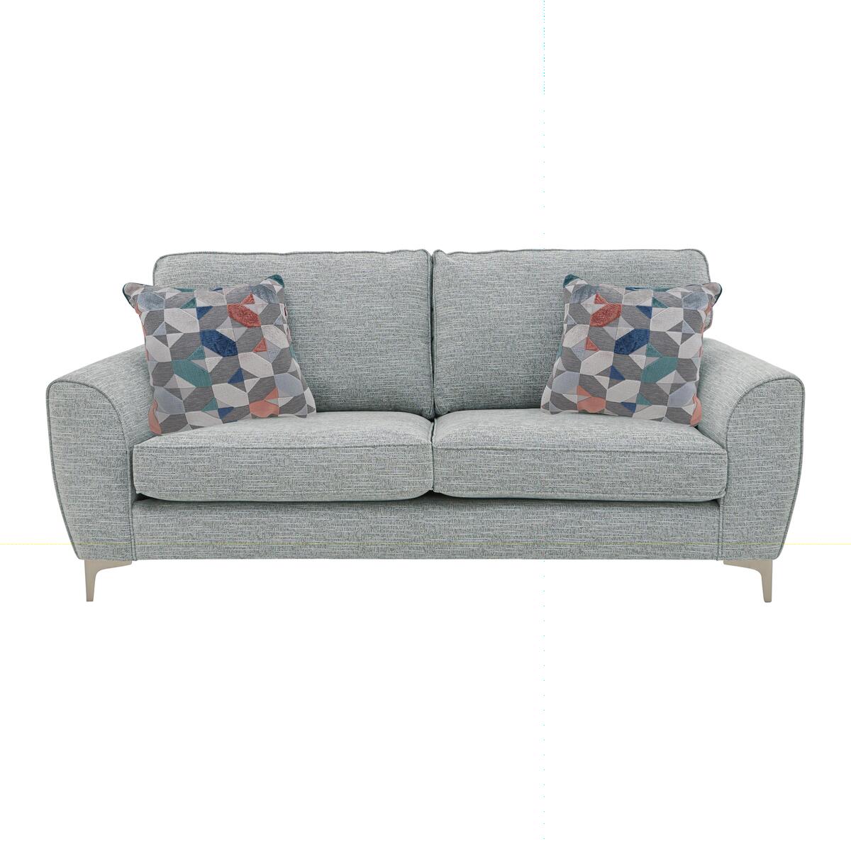 Isla 3 Seater Classic Back Fabric Sofa - Grey – image 1