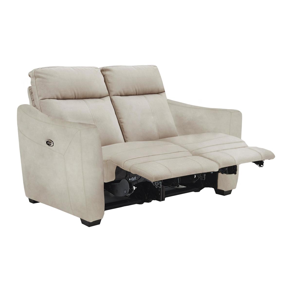 Compact Collection Midi 2 Seater Fabric Recliner Sofa - Beige - By Furniture Village – image 2
