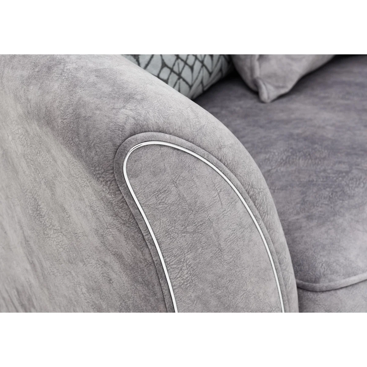 Amora 2 Seater Fabric Pillow Back Sofa - Brown - By Furniture Village – image 2