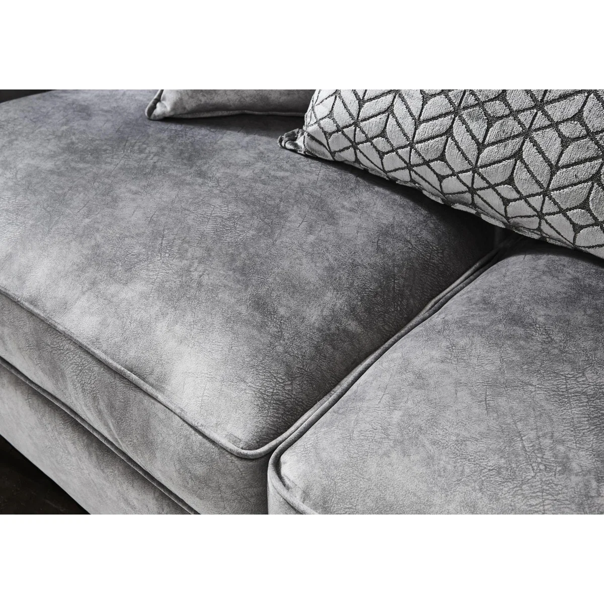 Amora 2 Seater Fabric Pillow Back Sofa - Brown - By Furniture Village – image 3