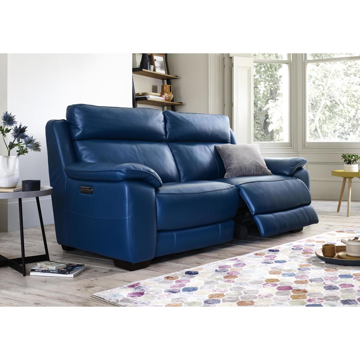 World of Leather - Starlight Express 3 Seater Leather Recliner Sofa with Power Headrests – image 2