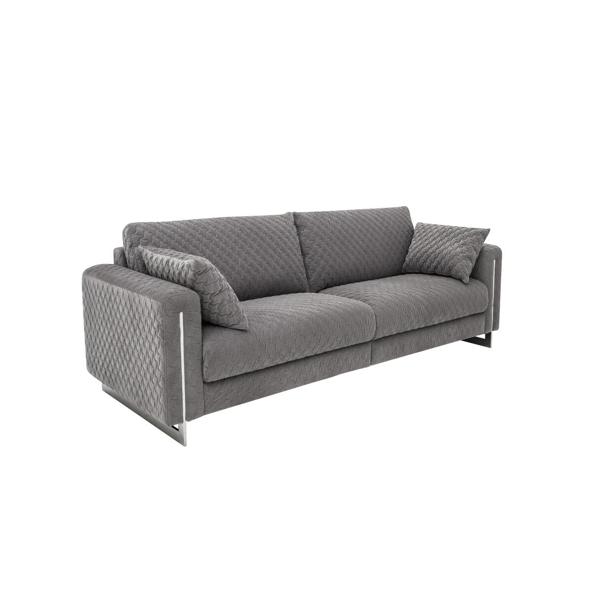 Sofisticat 3 Seater Classic Back Fabric Sofa - Yellow – image 4